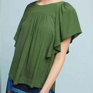 Anthropologie Maeve Prato Flutter Tee